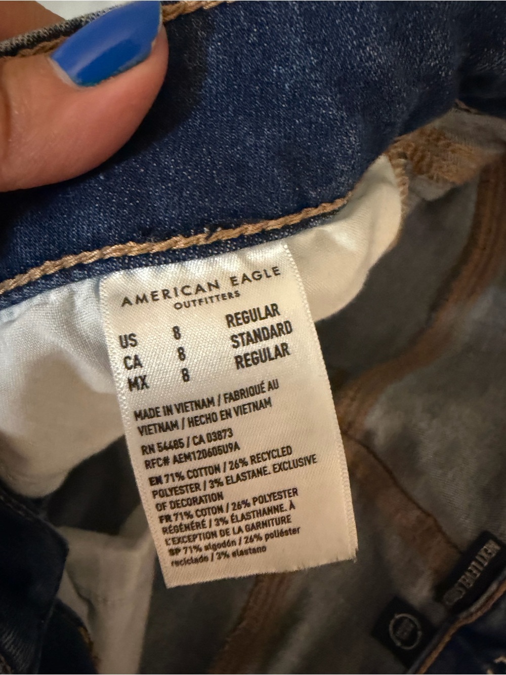 American Eagle Outfitters Dark Blue Denim Jeans